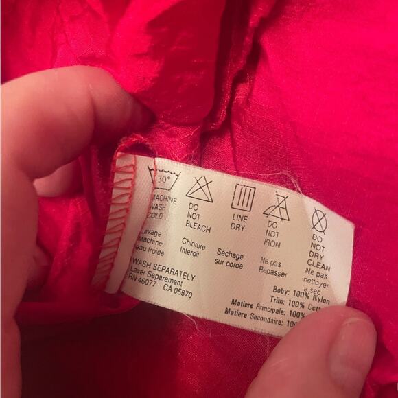 Vintage 90s Esprit red pullover nylon windbreaker size medium - Picture 16 of 16